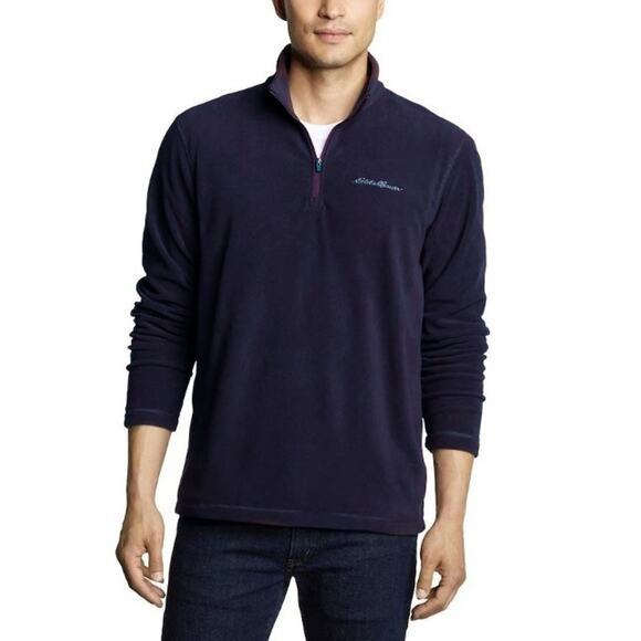 Eddie Bauer Purple Fleece 1/4 Zip Pullover Gorpcore Jacket XL - Picture 1 of 4